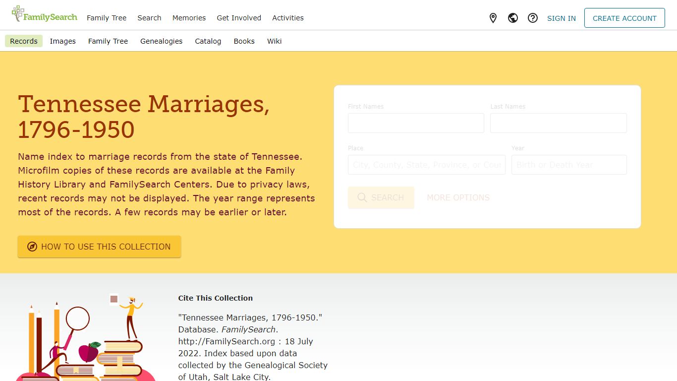 Tennessee Marriages, 1796-1950 • FamilySearch